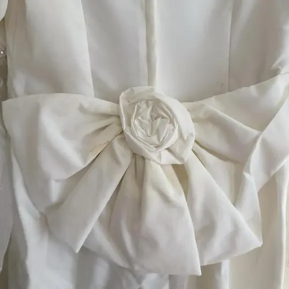 Vintage Wedding Dress Gown Set Veil Cape Headpiece Preserved Keepsake Box - Picture 14 of 16